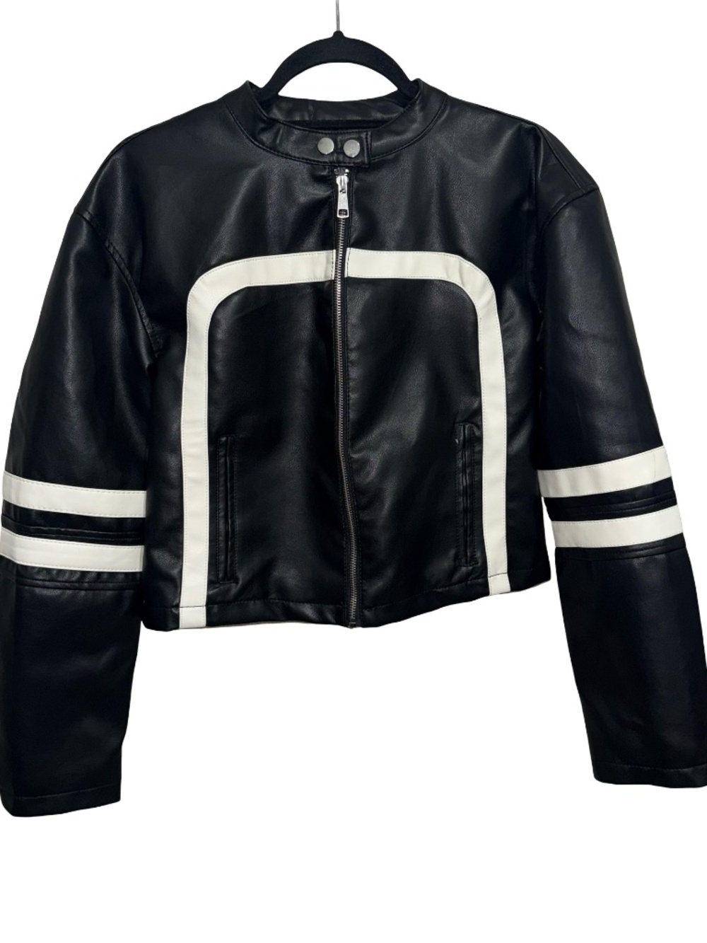 Ci Sono By Cavalini Faux Leather Moto Junior Jacket Sz M